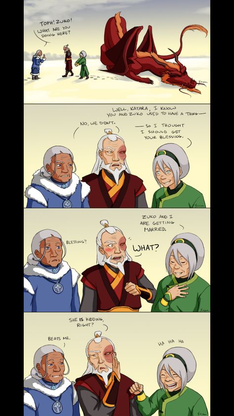 Zuko X Toph Fan Art, Zuko X Toph, Avatar Crossover, Katara Atla, Avatar Tree, Avatar Ang, Atla Memes, Avatar Zuko, Avatar The Last Airbender Funny