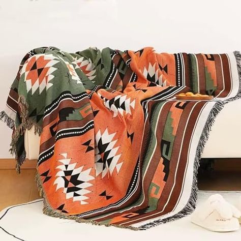 Southwest Blankets, Plaid Sofa, Navajo Blanket, Boho Sofa, Aztec Blanket, Blanket Boho, Blanket For Sofa, Blanket Picnic, Chair Sofa Bed