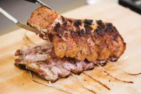 How to Roast a Bone-in, Center-Cut Pork Rib Roast | Cook's Illustrated Bone In Center Cut Pork Roast, Pork Rib Roast Bone In, Bone In Ribeye Roast, Center Cut Pork Roast, Bone In Pork Roast, Pork Loin Oven, Bone In Pork Loin, Pork Rib Roast, Pork Sirloin