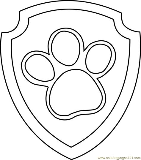 Easy Paw Patrol Drawing, Paw Patrol Badges Printable Free, Paw Patrol Crafts For Toddlers, Paw Patrol Crafts, Paw Patrol Drawing, Paw Patrol Party Games, Escudo Paw Patrol, Paw Patrol Svg, Shield Template