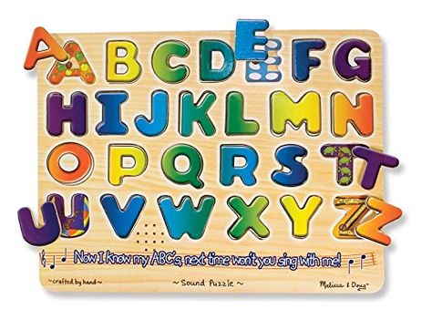 Melissa  Doug Alphabet Sound Puzzle  Wooden Peg Puzzle With Sound Effects 26 pcs *** Read more reviews of the product by visiting the link on the image.Note:It is affiliate link to Amazon. #party Abc Sounds, Alphabet Sound, Reading Readiness, Abc Puzzle, Play Farm, Alphabet Puzzle, Sports Games For Kids, Alphabet Sounds, Kindergarten Letters