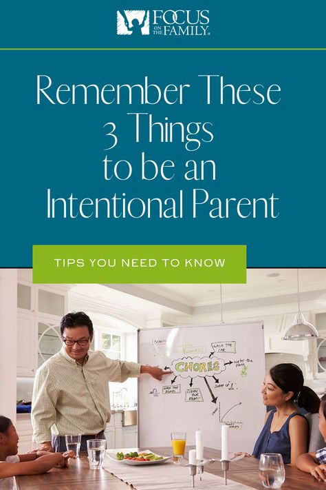 Intentional parenting really just means having a plan, prioritizing where you put your time and energy. Those priorities then guide your day-to-day decision-making and what commitments you make. #focusonthefamily intentional parenting, remember 3 things to be an intentional parent, the intentional parent, have a plan, parenting priorities Godly Parenting Tips, Parenting Scripture, Grace Based Parenting, Christian Parenting Books, Wholehearted Parenting Manifesto, Unexpected Pregnancy, Biblical Parenting, Intentional Parenting, Parenting Help