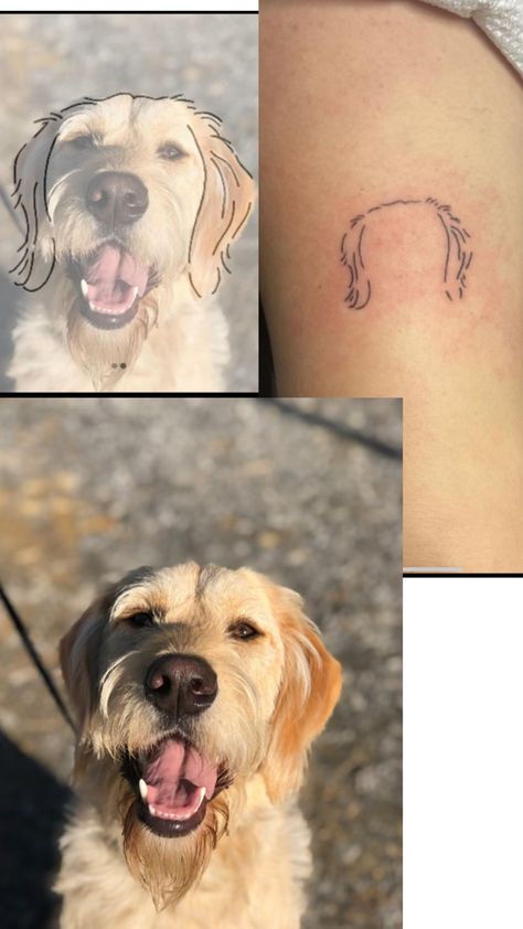 A tattoo of my pet dog that I got in memory of him because we had to put him down before Christmas Hermes Tattoo, Pet Memorial Tattoo, Small Dog Tattoos, My Pet Dog, Remembrance Tattoos, Dog Remembrance, Pet Remembrance, Memorial Tattoo, Memorial Tattoos