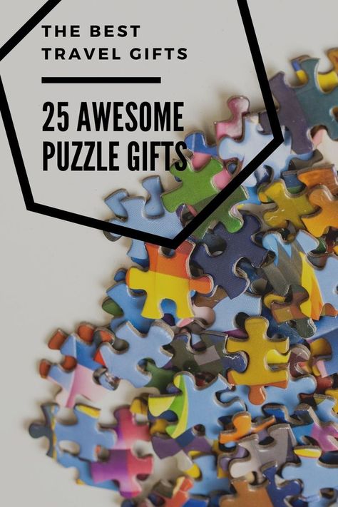 25 awesome puzzle gifts with a photo of puzzle pieces Puzzle Basket Gift Ideas, Custom Puzzle Gift Ideas, Puzzle Ideas Design, Gifts For Puzzle Lovers, Puzzle Party Ideas, Puzzle Gift Basket Ideas, Puzzle Theme Party, Puzzle Gift Ideas, Tricky Tray Baskets