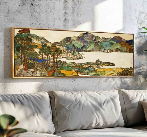 Panoramic Wall Art - Horizontal Landscape Wall Art Print - Horizontal Wall Art - Large Wall Art - Wide Above Bed/Sofa Wall Art Print Nature Wall Art Bedroom, Large Mid Century Wall Art, Large Dining Room Artwork, Over The Couch Art, Frames Over Couch, Painting Over Couch, Above The Bed Art, Horizontal Art Print, Decor For Large Wall Space