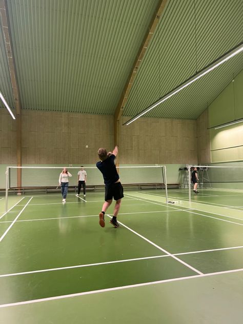 Indoor Pickle Ball Court, Badminton Court Aesthetic, Indoor Pickleball Court, Indoor Badminton Court, Badminton Aesthetic, Indoor Pickleball, Sport Center, Sports Centre, Badminton Court