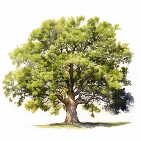 Nature Clipart, Tree Inspiration, Tree Wall Murals, Live Oak Trees, Watercolor Clip Art, Tree Clipart, Tree Images, Feminine Tattoos, Oak Tree