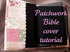 Patchwork Bible cover made so simple! Quilt Book Cover, Bible Cases, Bible Bag, Fabric Book Covers, Book Cover Diy, Bible Cover, Bible Covers, Patchwork Fabric, Book Quilt