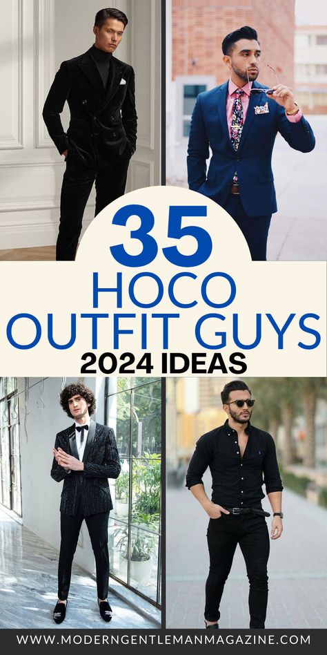 Check out these 35 amazing hoco outfit ideas for guys that will make you stand out at homecoming! #HocoOutfits #HomecomingFashion #MensStyle Teen Boy Homecoming Outfit, Hoco Outfit Ideas For Guys, Hoco Outfits For Guys, Hoco Outfit Ideas, Boy Homecoming Outfit, Outfit For Guys, Outfit Ideas For Guys, Outfit Guys, Outfits For Guys