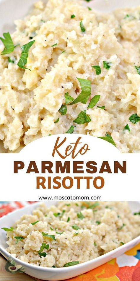 Keto Cheesy Cauliflower Rice, Keto Cauliflower Side Dishes, Riced Cauliflower Risotto Recipes, Cauliflower Risotto Keto, Califlower Recipes Risotto, Keto Risotto Cauliflower Rice, Riced Cauliflower Risotto, Keto Sides For Salmon, Teamterryketo Recipes