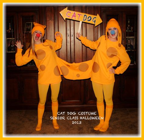 Cat Dog Costume Halloween Diy Costumes, Cartoon Halloween Costumes, Cat Dog Costume, Group Costume Ideas, Couples Halloween Outfits, Cat Couple, Couple Costumes, Jolly Holiday, Dog Halloween Costumes