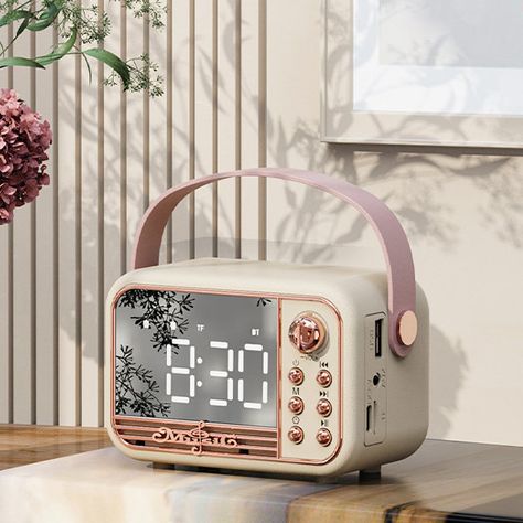 Small Digital Clock, Retro Speakers, Retro Alarm Clock, January Birthday Gifts, Small Speakers, Retro Radio, January Birthday, Unique Gadgets, Apollo Box