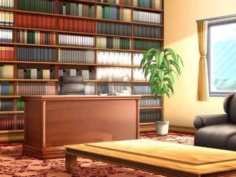 Office Anime, Principal Office, Cool Colorful Backgrounds, Anime House, Principals Office, Anime Places, Office Background, Aesthetic Coffee, Anime Dragon Ball Super