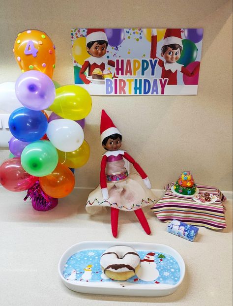 Happy Birthday Ideas From Elf On The Shelf, Elf On The Shelf Happy Birthday, Happy Birthday From Elf On The Shelf, Elf On The Shelf Birthday Party, Happy Birthday Elf On The Shelf Ideas, Elf On The Shelf Birthday Visit, Elf On The Shelf Birthday, Elf 2024, Birthday Elf