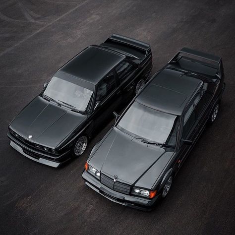 Mercedes 190 EVO2 and BMW E30 Race Car Driving, Mercedes Benz 190e, Mercedes 190, Mercedes Benz 190, Bmw E30 M3, E30 M3, Porsche Sports Car, Aesthetic Cool, Kustom Cars