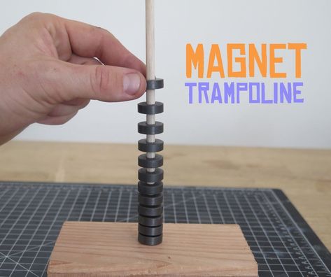 Magnet Science Experiment, Magnet Experiments, Magnet Activities, Magnets Science, Steam Projects, Potential Energy, Stem Projects, Science Fair Projects, Science Experiments Kids