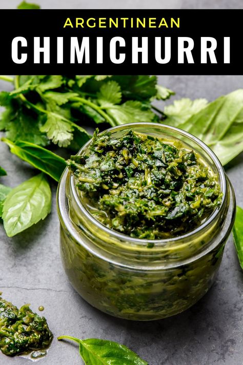 Chimmi Churri Sauce, Argentinian Chimichurri Recipe, Chimmi Churri, How To Make Chimichurri, Italian Salsa, Argentinian Chimichurri, Chimichurri Sauce Recipe, South American Recipes, Chimichurri Recipe