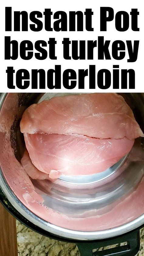 Instant Pot turkey tenderloin comes out moist and delicious with a thick gravy made at the end. Shred and add pasta for a casserole too. Instant Pot Turkey Tenderloin, Turkey Scallopini, Precooked Turkey, Instapot Ideas, Pressure Cooker Turkey, Turkey Tenderloin Recipes, Instant Pot Turkey, Allergy Recipes, Turkey Cutlets