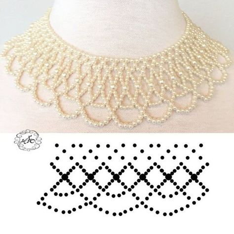 Bead Edging, Diy Necklace Patterns, Simple Beaded Necklaces, Beaded Necklace Patterns, Beading Netting, Beaded Jewelry Tutorials, Handmade Jewelry Tutorials, Necklace Patterns, Seed Bead Tutorial