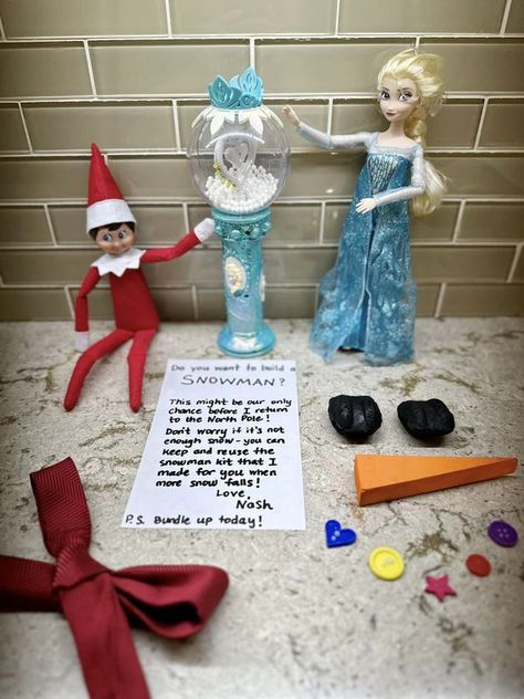 Snowman Kit, Elf Ideas, Elf On A Shelf, Elf On The Shelf Ideas, Shelf Ideas, On The Shelf, A Shelf, Elf On The Shelf, First Year