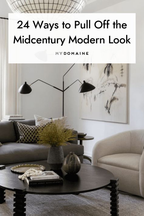 Urban Modern Apartment Decor, Mid Century Modern Waiting Room, Post Modern Interior Design Mid Century, Neutral Home Design, Mid Century Minimalist Living Room, Mid Century Industrial Living Room, Mid Century Living Room Ideas, Midcentury Modern Apartment, Moody Mid Century Modern