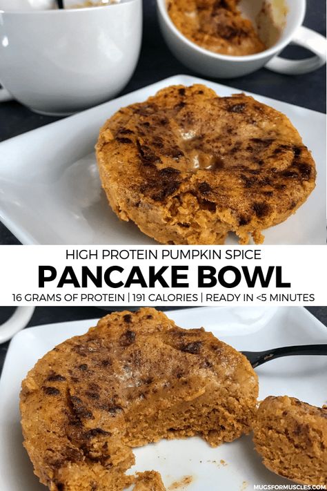 Pb2 Protein Pancakes, High Protein Pumpkin Pancakes, Pancake Bowl Recipe, Pumpkin Kodiak, High Protein Low Carb Dessert, Pancake Bowl, Mason Woodruff, Low Calorie Pancakes, Macro Recipes