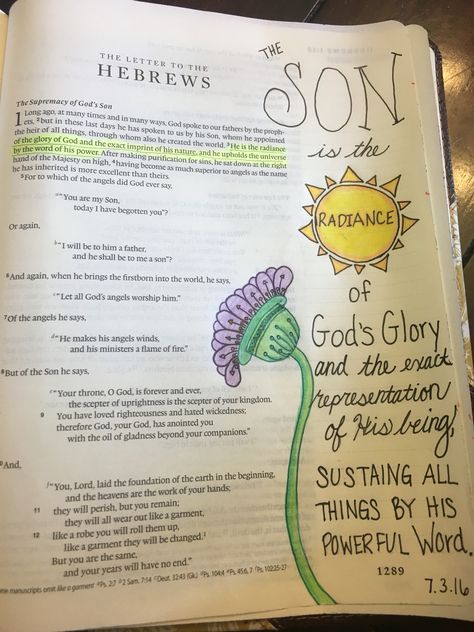 Hebrews Bible Journaling, Hebrews 1, Bible Drawing, Prayer Journals, Faith Journaling, Bible Journaling Ideas Drawings, Journal Notes, Bible Doodling, Bible Journal Notes