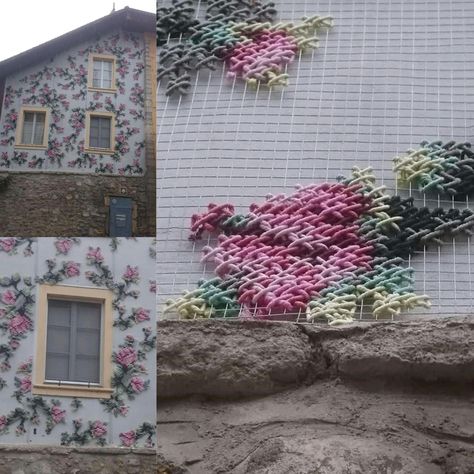 Giant cross stitch on a wall in Estavayer, Switzerland Giant Cross Stitch, Disney Stained Glass, My Best Friend's Birthday, Cross Stitch Pictures, Cross Stitch Art, Counted Cross Stitch, Cross Stitch Embroidery, Needlepoint, Fiber Art