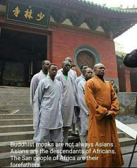 San People, Buddha Monk, Black Monks, Shaolin Temple, Buddhist Monks, Black Fact, Black Knowledge, African Diaspora, Black Pride