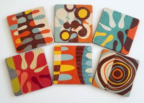 Square Coaster Design, Coasters Design, Boho Coasters, Workshop Projects, Studio Images, Geometric Coaster, Burlap Gift Bags, Modern Coasters, Pot Painting