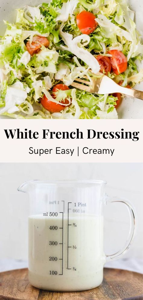 White French Dressing Recipe, French Dressing Recipe, Salad Dressing Recipes Healthy, Salad Dressing Recipes Homemade, French Dressing, Homemade Salads, Homemade Dressing, Homemade Seasonings, Homemade Salad Dressing