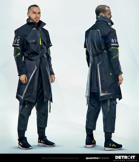 Sci Fi Clothing, Detroit: Become Human, F Men, Becoming Human, Detroit Being Human, Sci Fi Fashion, Cyberpunk Fashion, Cyberpunk Character, Futuristic Fashion