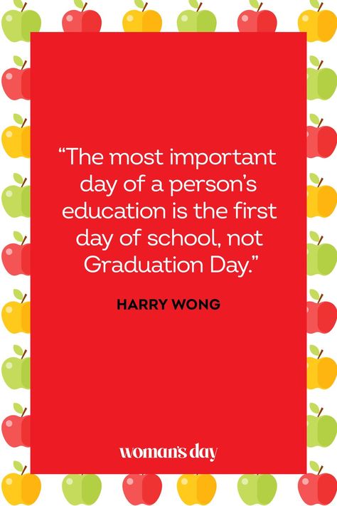 back to school quotes- Harry Wong Harry Wong, Teacher Appreciation Quotes, Back To School Quotes, Graduation Quotes, Appreciation Quotes, School Related, School Quotes, Kindness Quotes, Short Inspirational Quotes