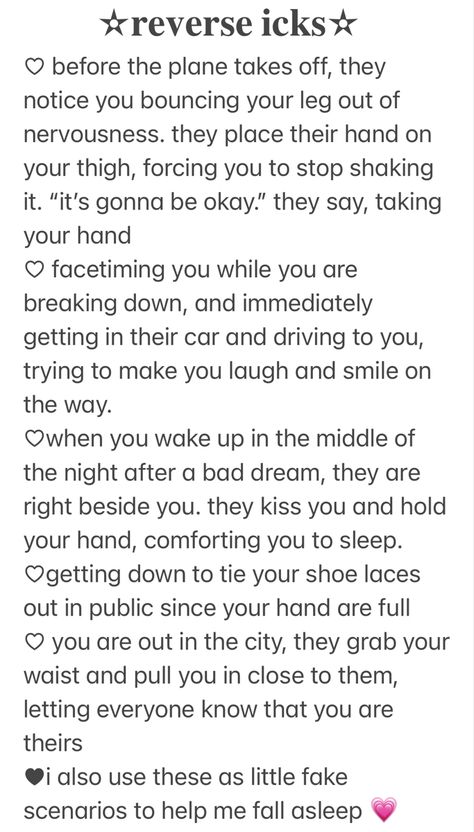 Fake Scenarios Funny, Reverse Comfort Scenarios, Stories That Give You Butterflies, Scenarios To Help You Fall Asleep, Fake Scenarios Before Sleep Crush, What Would You Do Scenarios, Comfort Imagine Scenarios, Stories To Fall Asleep, Scenario To Fall Asleep To