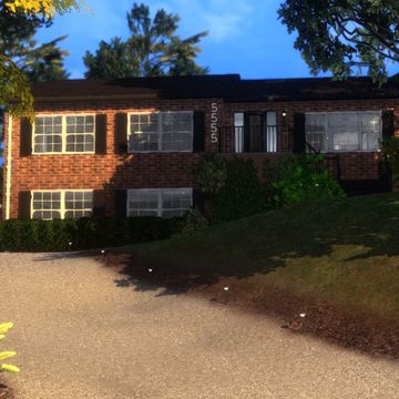 5555 Charlie Ave - Sims 4 Move-In-Ready [40x40] | Patreon Move In Ready Sims 4, Sims 4 Hood House Cc, Sims 4 Move In Ready House, Sims 4 Overrides, Moving Day, Sims 4 Houses, Sims Mods, Sims 4 Mods, Move In