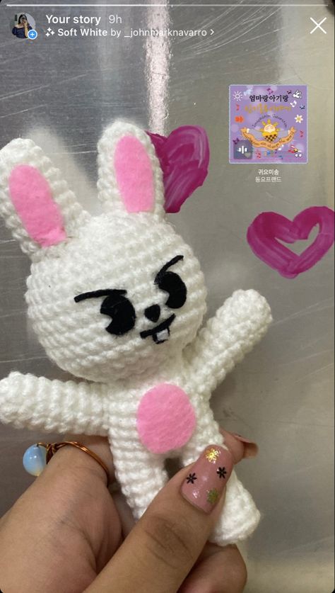 Leebit Crochet Pattern, Skz Diy Ideas, Straykids Crochet, Skzoo Crochet, Skz Crochet, Skz Leeknow, Easy Crochet Animals, Crochet Keychain Pattern, Diy Jewelry Unique