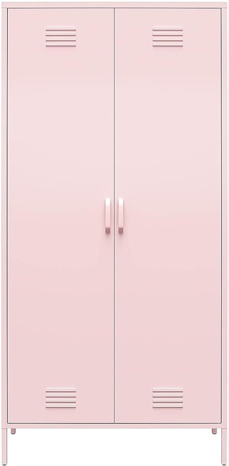 Pink Lockers, Pink Storage, Cabinet For Bedroom, Kitschy Decor, Locker Cabinet, Door Metal, Door Locker, Cute Furniture, Furniture Storage Cabinets