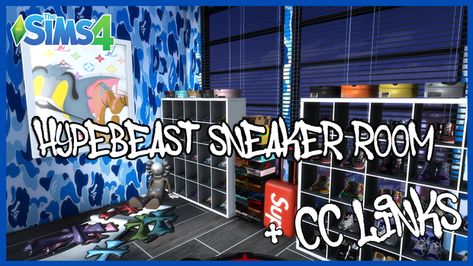 Sims 4 Cc Furniture Hypebeast, Hypebeast Sims 4 Cc, Sims 4 Cc Hypebeast, Sims 4 Hypebeast Decor Cc, Sims 4 Kaws Cc, Urban Male, Mens Bedroom Decor, Ts4 Mods