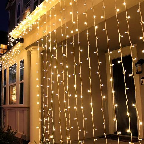 Amazon.com: Window Curtain String Lights 20 feet 600 Led Fairy Twinkle Lights with Remote, Timer, 8 Modes for Room Wedding Party Backdrop Outdoor Indoor Decoration, Warm White, Unconnectable, Curtain Not Included : Home & Kitchen Wedding Party Backdrop, Led Curtain Lights, White String Lights, Led Curtain, Curtain String Lights, Light Backdrop, Indoor String Lights, Indoor Decoration, Window Light