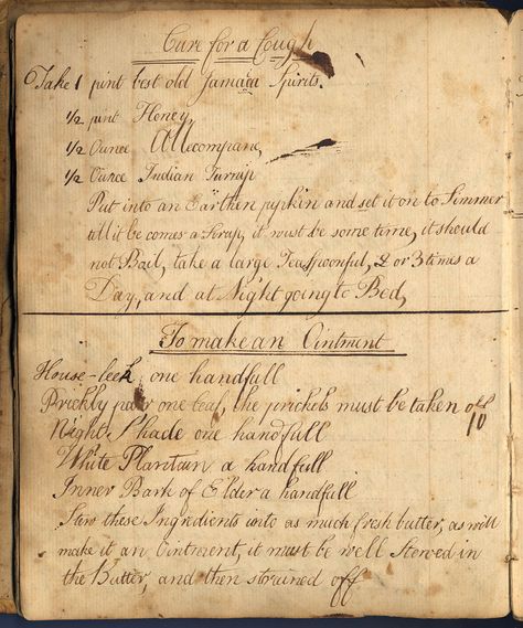 Medical recipes in the 18th century, via 18th Century Recipes Vintage Medical, Old Fashioned Recipes, Old Recipes, Clever Crafts, Medical History, Old Book, Vintage Recipes, Vintage Ephemera, Jane Austen