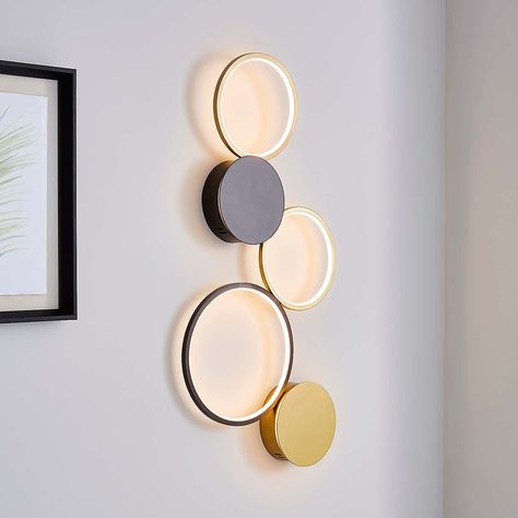 Wall Lights For Bedroom Ideas, Statement Wall Lamp, Office Wall Light, Wall Lamp Kitchen, Wall Lights Living Room Ideas, Modern Wall Lights Hallways, Hall Light Fixture, Stairs Wall Decor Ideas, Home Office Lamp