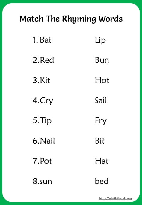 Match The Rhyming Words Worksheets - Your Home Teacher Class 1english Worksheet, 1 Class Worksheets English, Rhyming Words Worksheets Grade 2, Rhyming Words Worksheets Kindergarten, Ukg Worksheets English, Rhyme Words, Rhyming Words For Kids, Rhyming Words Activities, Rhyming Words Worksheets