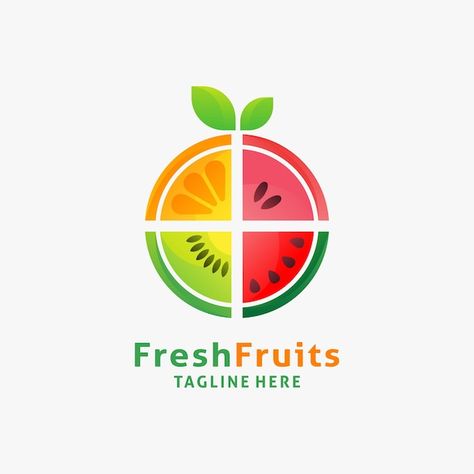 Fresh Fruit Design, Fruit Logo Design Ideas Creative, Fruit Logo Branding, Fruits Logo Design, Juice Shop Logo, Fruits Logo Design Ideas, Fruit Shop Logo, Fruits Logo, Fruit Juice Logo