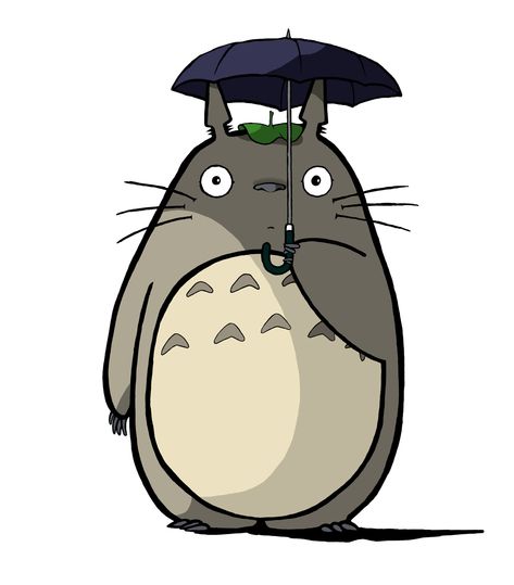 Totoro by Hello-I-Am-Thomas.deviantart.com on @DeviantArt Ghibli Drawing, Totoro Drawing, Totoro Umbrella, Totoro Characters, Totoro Art, Umbrella Drawing, Ghibli Museum, Personajes Studio Ghibli, Studio Ghibli Characters