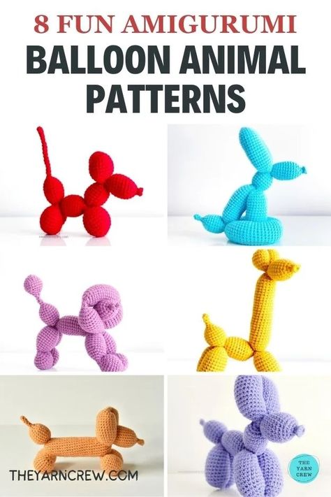 Choose your favorite crochet balloon animal patterns from this collection and personalize them with your preferred colors. You can use each amigurumi crochet pattern to create unique gifts or charming decorations. Check out the entire collection of crochet patterns and save your favorite for later. Crochet patterns curated by TheYarnCrew. Crochet Poodle Pattern Free, Crochet Balloon Dog Free Pattern, Crochet Balloon Animal, Amigurumi Balloon, Crochet Balloon, Animal Amigurumi, Giraffe Crochet, Crochet Slipper Pattern, Quick Crochet Patterns