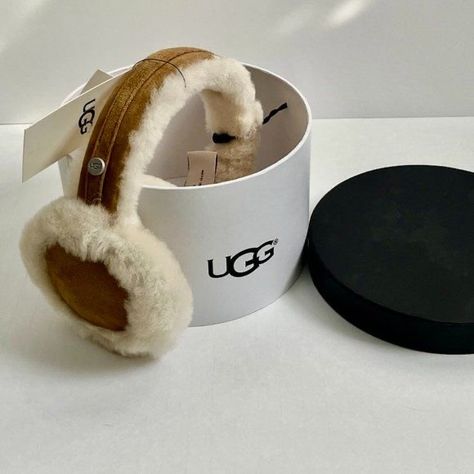 Ugg Chestnut, Ugg Earmuffs, Chestnut Uggs, Ugg Accessories, Xmas Wishes, Snow Trip, Black Uggs, Ear Muffs, Built In Speakers