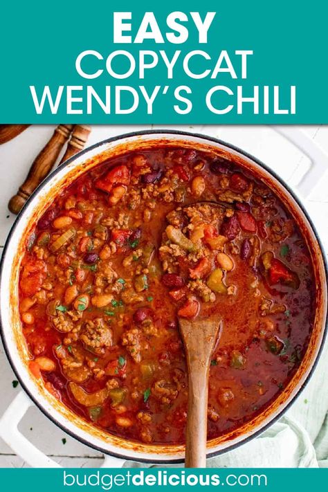 Williams Chili Recipe, Best Traditional Chili Recipe, Chili Wendys Recipe, Wendys Chilli Recipes, Chili Recipe Not Spicy, Freezing Chili Best Way To, Copycat Runza Chili Recipe, Wendys Chili Copycat, Williams Chili Seasoning Recipe Copycat