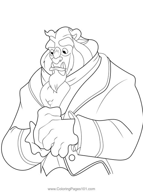 Thinking Beast Coloring Page Beauty And The Beast Coloring Pages, Beauty And The Beast Drawing Easy, Beauty And The Beast Sketch, Disney Drawings Beauty And The Beast, Beast From Beauty And The Beast Drawing, Beauty And The Beast Coloring Pages Free Printable, Beauty And The Beast Stained Glass Coloring Page, Beauty And The Beast Coloring, Beast Drawing