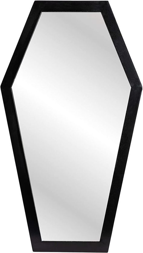 Amazon.com: Gothic Curiosities Large Coffin Mirror - 23 Inch Gothic Decor for Bedroom Or Bathroom - Hooks and Hardware Included, Ready to Hang - Pair with Spooky Goth Coffin, Moon Shelf: Kitchen & Dining Goth Mirror, Coffin Mirror, Macabre Horror, Goth Office, Coffin Decor, Coffin Shelf, Dresser In Living Room, Moon Shelf, Gothic Mirror