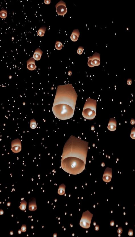 Lantern Festival Aesthetic, Tangled Lights, Happy Lights, Anime Picture Hd, Floating Lanterns, Sky Lanterns, Floating Lights, Lantern Festival, Lit Wallpaper